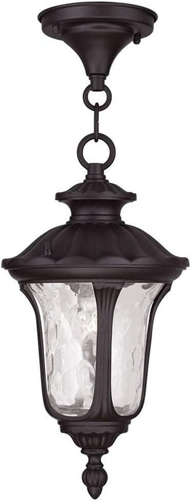 Livex Lighting 7849-07 Oxford 1-Light Outdoor Hanging Lantern Bronze