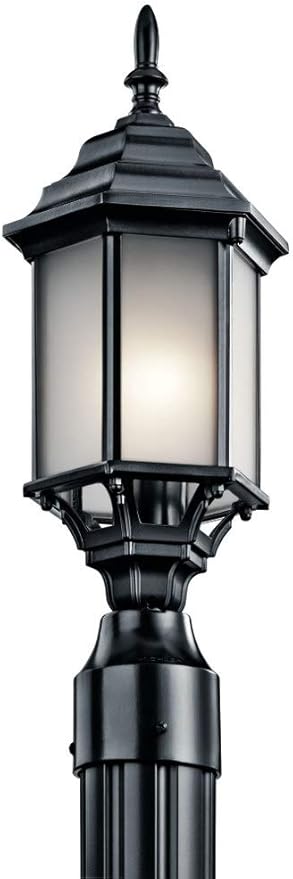 Kichler 49256BK Chesapeake Outdoor Post Mount 1-Light Black