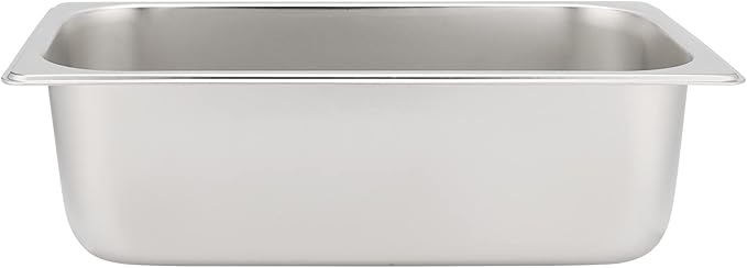 JAPCHET 6 Pack Stainless Steel Steam Pan 1/3 Size Anti-Jam Steam Table Pan Hotel Pans 1/3 Restaurant Buffet Trays for Catering 4 Inch Deep