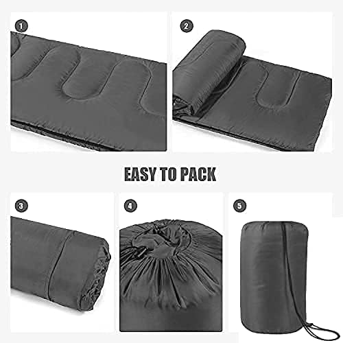 Cold Weather Sleeping Bag for Adults Teens Kids Hooded Sleeping Bag with Compression Sack for Camping Backpacking Extreme Cold Indoors or Outdoors