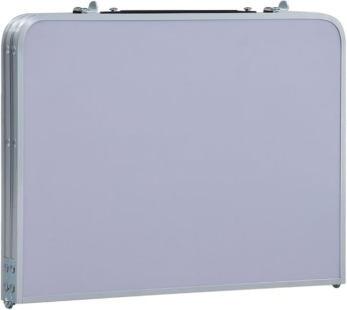 Folding Camping Table White Aluminium 60x40 cm
