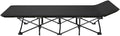 Folding Cot Lounge Chair with Removable Cushion Portable Heavy Duty Adjustable Pillow Reclining Compact Design for Outdoor Beach Camping Patio Garden