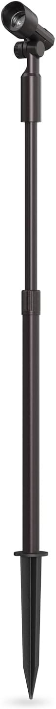 Malibu Low Voltage Spotlight 4W LED Telescopic Spot Light 12V Outdoor Oil Bronze Landscape Lighting 66 Lumen 2700K Warm White Metal Flood Light with Stake and Connector for Garden Patio Lawn