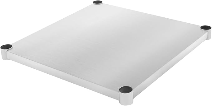 Eapmic Undershelf for Work Tables Adjustable Lower Shelf Stainless Steel Bottom Shelf Add for Commercial Prep Table Restaurant Kitchen Bakery Garage Workshop Use (21.65x21.65in)