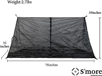 S'More Canvas Camping Tent for 2 Person 4 Season Tent with Porch Weather Resistant Glamping Tent Ideal for Car CampingOutdoorHikingBackpacking