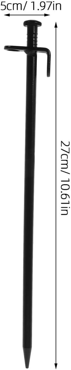 Kisangel 8pcs Heavy Duty Steel Ground Stakes 30cm Camping Pegs Yard Anchors for Outdoor Tent and Tarp Shelter Accessories