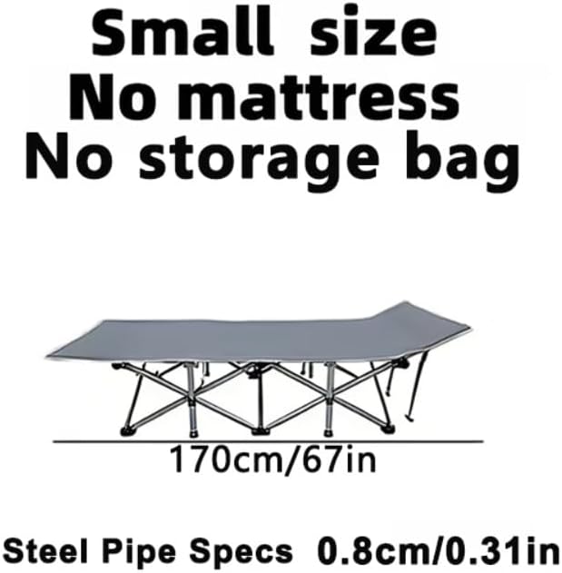Camping bed with a load capacity of 560/660/760 lbs with a mattress and a storage bag. It is a foldable and easy-to-store guest bed A version without a mattress is also available (mattress-small)