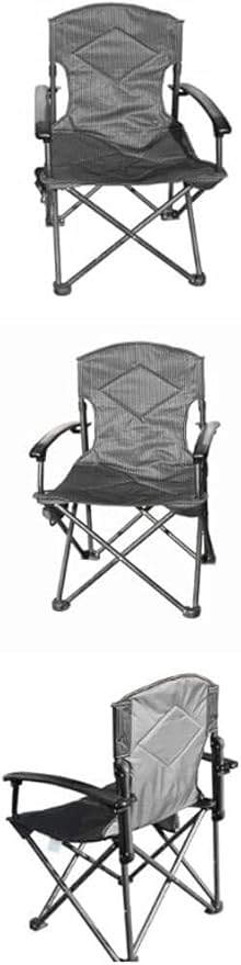 Portable Folding Camping Chair with Cup Holder Padded Armchair 7075 Aluminum Alloy Frame Comfortable &amp Durable Outdoor Chair with Side Storage Bag for Beach Hiking Garden