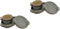 2sets Camping Plates Bowls Plastic Dinnerware Lids Decorative Outdoor Dishes for Patio Hiking Bbq