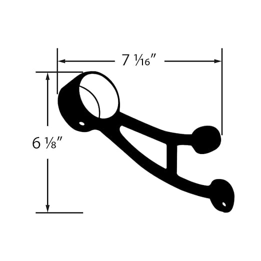 Outwater 2 Diameter x 6 Feet Long Stainless Steel Bar Mount Foot Rail Kit – Matte Black Finish with Domed End Caps
