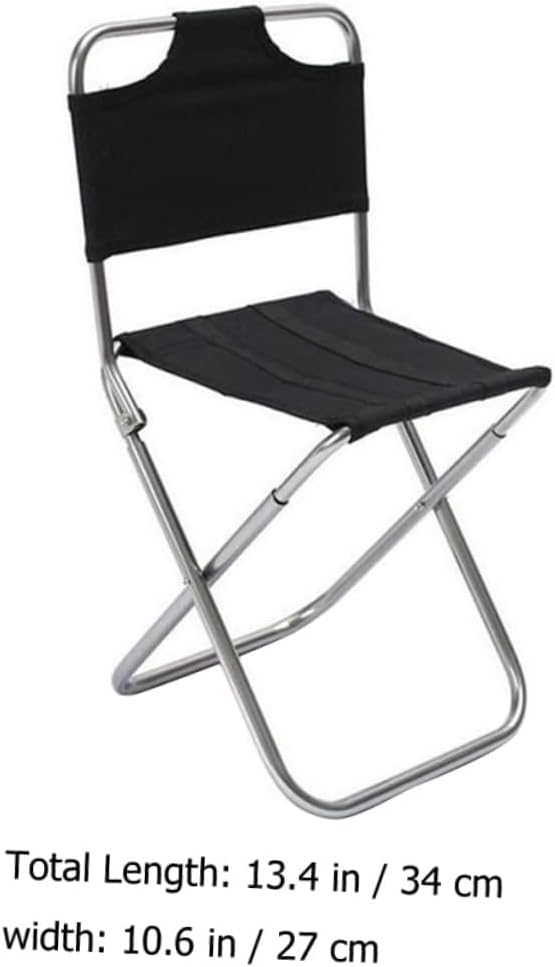 Fishing Camping Stool Lightweight Portable Folding Chair Outdoor Black