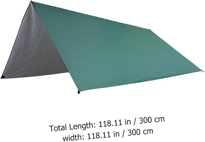 Waterproof Outdoor Camping Tent Single Layer Square Canopy Tent UV Protection 4-Corner Design for Backpacking Hiking and Travel