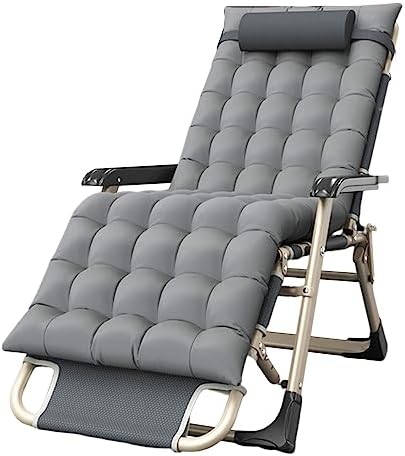 Lounge Outdoor Folding Sun Lounger Chairs with Adjustable Reclining Positions and Cushion Portable Patio Lounge Chair for Garden Beach Lawn Camping and Pool
