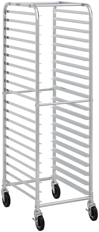 Commercial Knocked Down 20-Tier Aluminum End Load NSF Bun/Sheet Pan Rack | Bakeries Caterers Kitchens Restaurants | (#32L-035)