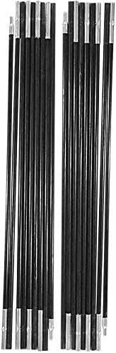 4.9M Tent Poles Replacement for Tarp Multi Sections Foldable Adjustable Fiberglass Tarp Poles for Camping BackpackingLightweight Replacement Tent Poles