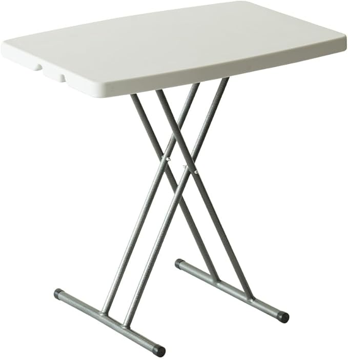 Adjustable Folding Table - Portable and Durable Plastic Foldable Table for Outdoor Activities