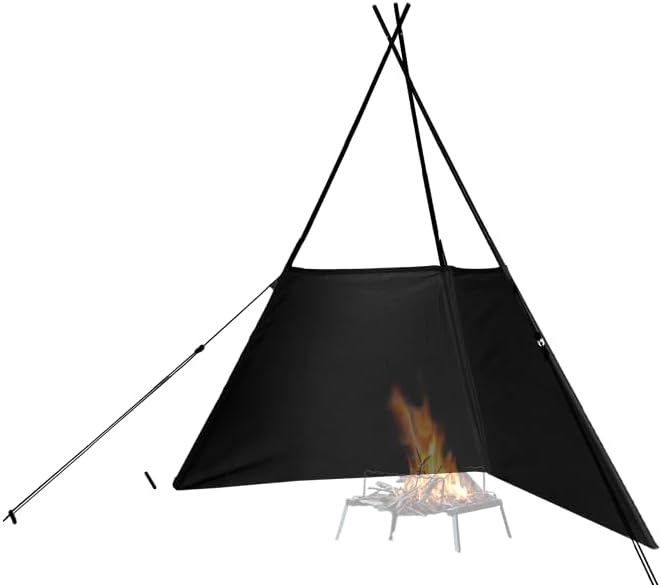 DOD Fire Break - Camping Stove Windscreen - Folding Camp Stove Windscreen with Storage Bag - Lightweight Camping Fire Wind for Outdoor Camping Picnic Cooking