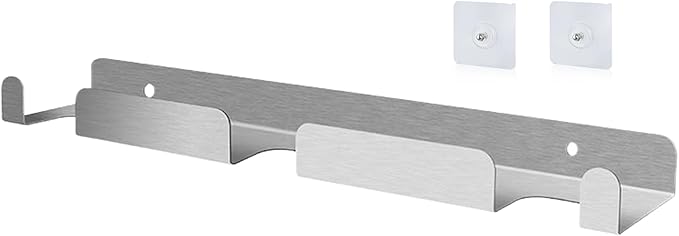 Stainless Steel Peel Rack 16.3 Inch - Wall Mounted Tool Holder | Commercial Kitchen Organizer Shelf for Shovel Spatula Brush Spoon Storage Restaurant Shop Utensil Display Space Saving Installation