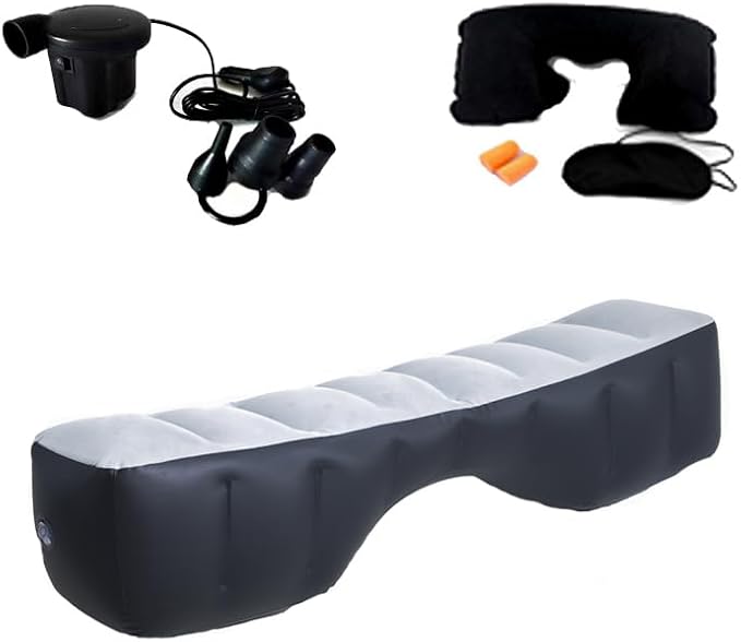 Inflatable Car Air Travel Mattress Back Seat Gap Pad with Air Pump51.2×10.6×14.6 Portable Cushion Camping Sleeping Gap Pad Air Couch for CarSUV