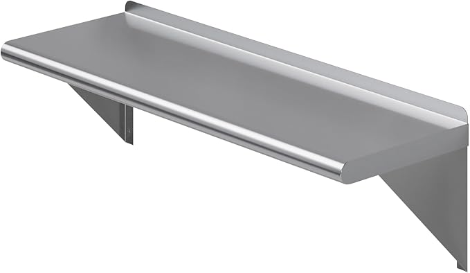 AmGood 12 X 36 Stainless Steel Wall Shelf | NSF | Metal Shelving | Garage Laundry Storage Utility Room | Restaurant Commercial Kitchen