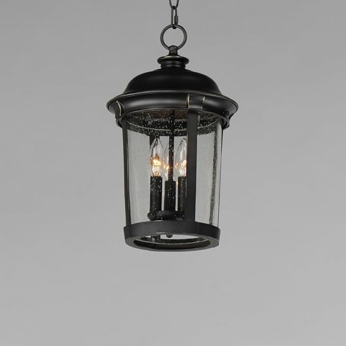 Maxim Lighting 3028CDBZ Dover DC-Three Light Outdoor Hanging Lantern in Mediterranean style-10 Inches Wide by 17 inches high