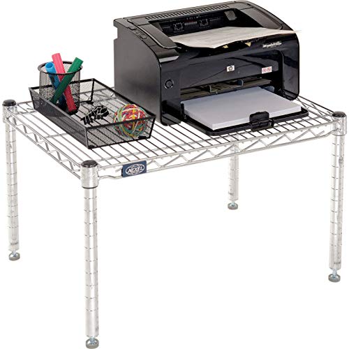 Nexel Commerical Wire Shelf Platform Dunnage Storage Rack 21 x 36 x 14 Chrome