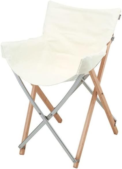 Snow Peak Take! Bamboo Chair LV-085 Designed in Japan Made of Canvas and Bamboo for Indoor Outdoor Use Lifetime Product Guarantee White