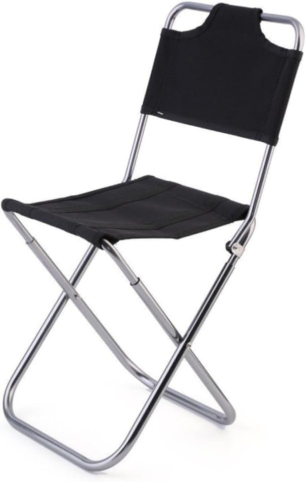 PRETYZOOM 100kg Lightweight Folding Chair Backrest Portable Stool for Outdoor Camping Gear Load Capacity Easy-Clean