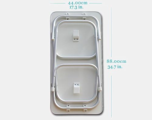 FORMA MARINE Boat Table Folding White Melamine 34.7 x 17.3 x 24 Height Marine Aluminum Yacht Deck Furniture M200