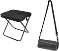 Foldable Backpack Stool2026 Folding Stool Ultralight 2-in-1 Handbag Satchel Style Collapsible Pocket Stool for Camping Hiking Fishing Travel Hunting (Black Large)