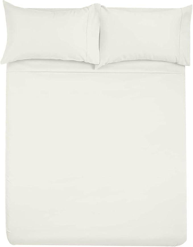 SlumberWell 4 Piece Luxury Soft Microfiber Fitted Bed Sheet Set for Campers 8 to 12 Inch Deep Pocket RV Full 54 x 75 Ivory