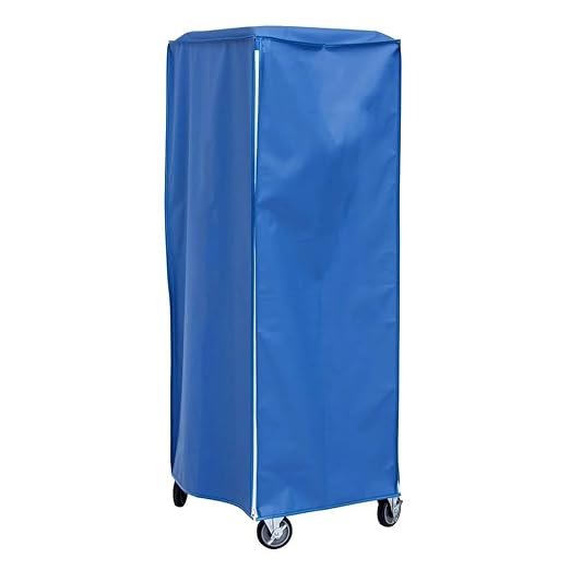 Worcester Blue Vinyl Heavy-Duty Freezer Pan Rack Cover - 28L x 23W x 64H