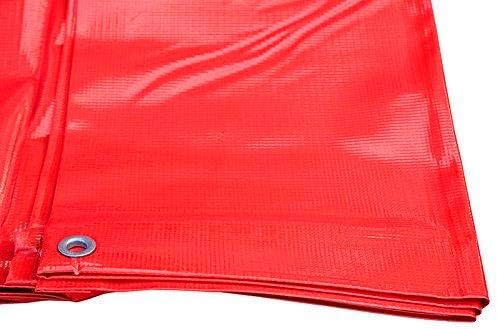 Heavy Duty Tarp 100% Waterproof 12mil Thick PVC Vinyl Tent Tarp for Camping Multi-Purpose Thick Protective Cover Weather Proof Heavy Duty UV Resistant 20 Feet x 30 Feet Red