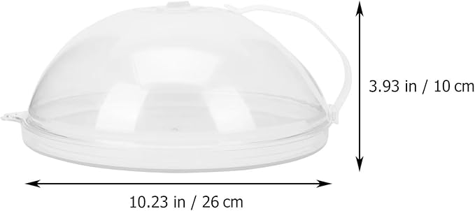 1Pcs Transparent Food Cover Spray-Proof Microwave Heating Lid High Temperature Resistance Oven Dish With Tray