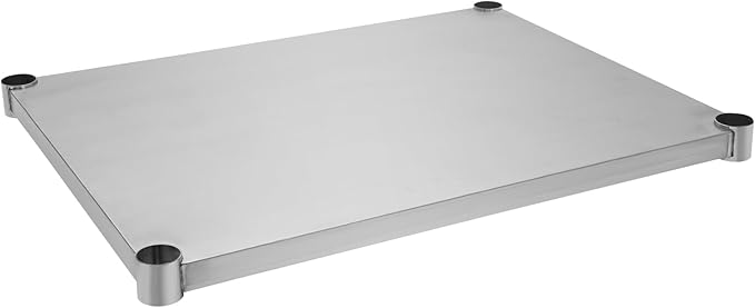 Eapmic Undershelf for Work Tables Adjustable Lower Shelf Stainless Steel Bottom Shelf Add for Commercial Prep Table Restaurant Kitchen Bakery Garage Workshop Use (27.95x21.65in A)