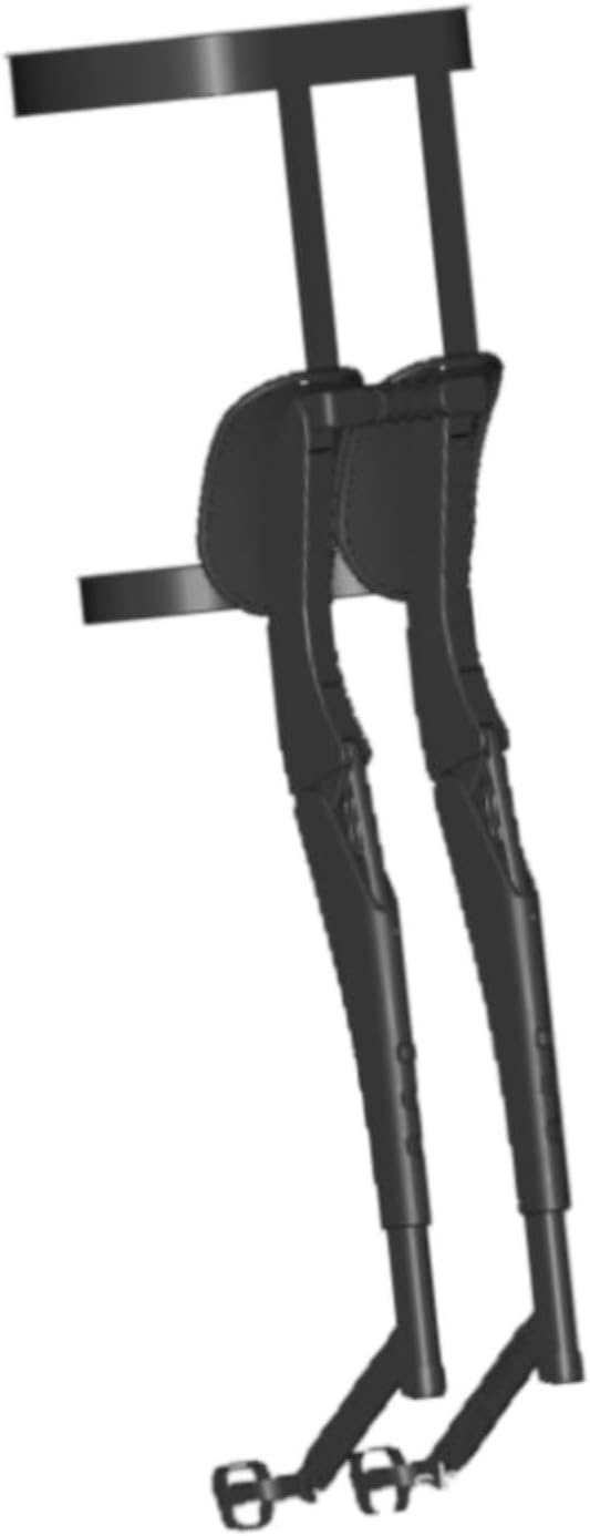 Wearable Chair Seat Folding Portable Ergonomic Multifunctional Camping Stool Adjustable Height for Indoor Beach Black
