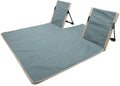 2-Person Portable Beach Lounge Chair with Carry Bag - Lightweight Outdoor Picnic Mat with Back Support for Beach Picnic Concerts Camping &amp Park (Light Blue)