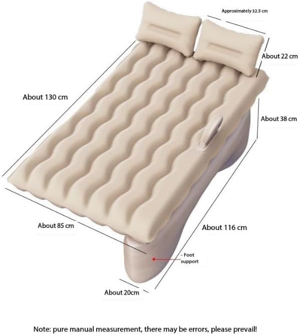 ALIGANG Car Air Mattress Back Seat for Jeep CompassDouble Side Flocking Car Bed Portable Air Mattress Car Sleeping Mattress Car Accessories Cars Camping BedBlack
