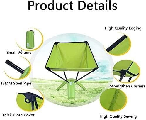Outdoor Folding Camp Chair Portable Camping Chair for Fishing Hiking and Travel Supports 250lbs Lightweight and Ergonomic Design