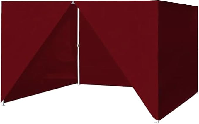 Eurmax USA Full Zippered Walls for 10x10 Easy Pop Up Canopy Tent4 Walls ONLY(Dark Red)