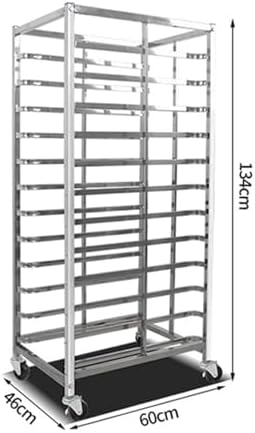 Quick Rack for Baking PansHeavy-Duty Stainless Steel Bakery Pan Rack Commercial Cooling Cart &amp Food Tray Trolley for Baking Perfect for Pizza &amp Dough Drying Sturdy Metal Storage Solution