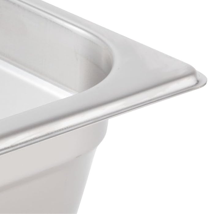 Soro Essentials- Full Size 2-1/2 Deep Stainless Steel Anti-Jamming Steam Table Pan 22 Gauge- Chafer Food Pan Stackable Anti-Jam Steam Pans for Hotel Restaurant Supplies Party Buffet Event Catering