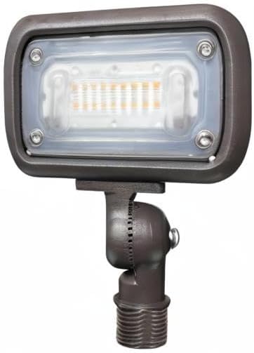 GKOLED 7W Outdoor LED Low Voltage Landscape Lighting Flood Light 2700K 550Lumen 9-15V AC/DC 1/2 Adjustable Knuckle Mount