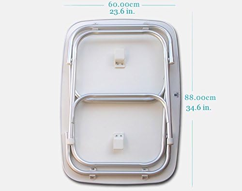 FORMA MARINE Boat Table Folding Rounded 34.65 x 23.6 x 2402 Height Marine Aluminum Yacht Deck Furniture M450