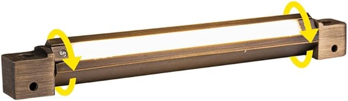 VOLT 12V 1W 6 Cast Brass (Bronze) 360-Degree Rotatable 2700K Warm White LED Hardscape Light (30 Lumens) for Low Voltage Outdoor Step Deck Masonry &amp Wall Lighting