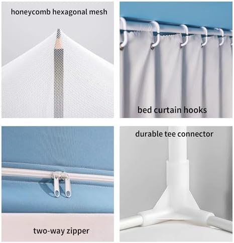 Folding Camping Cot for Adults Heavy Duty Outdoor Bed with Carry Bag Layer Travel Camp Cots Portable Cot Extra WideBlackout Bed Curtain Canopy Bed Tent Twin 4 Corner Post Bed Canopy Frame T