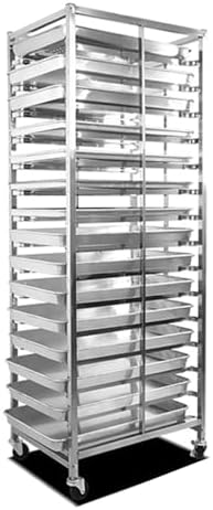 Quick Rack for Baking PansHeavy-Duty Stainless Steel Bakery Pan Rack Commercial Cooling Cart &amp Food Tray Trolley for Baking Perfect for Pizza &amp Dough Drying Sturdy Metal Storage Solution