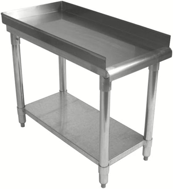 Stainless Steel Equipment Grill Stand with Adjustable Undershelf | Heavy Duty 18-Gauge Top | NSF Certified for Compact Commercial &amp Utility Use (24 x 12)
