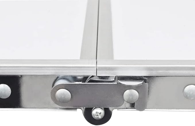 Foldable Camping Table Height Adjustable Aluminium 180 x 60 cm