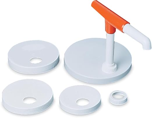 San Jamar Plastic Sauce Mega Pump and Pump Kit 6 Pieces White 12 x 12 x 6 inches 7.05 Ounces